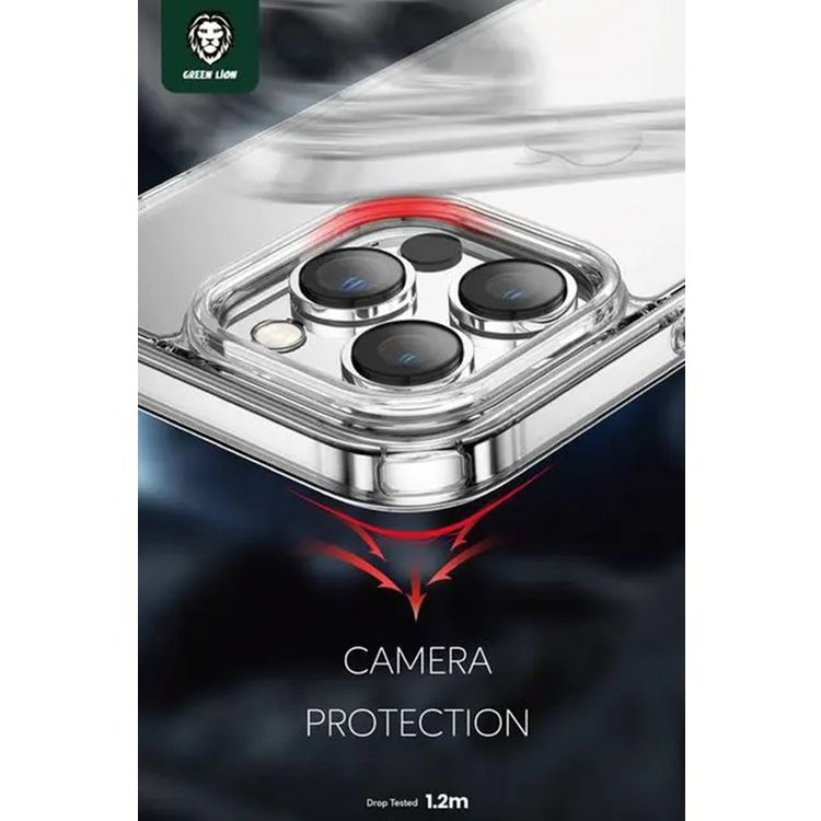 Green Lion 360° MagSafe Clear Case for iPhone 14 Pro Max, Precise Cutouts, Shock-Proof, Anti-Scratch, Full Edge Protection & Camera Protection - Clear