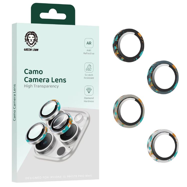 Green Lion iPhone 15 Pro / Pro Max For Camo High Transparency Camera Lens - Dark Blue