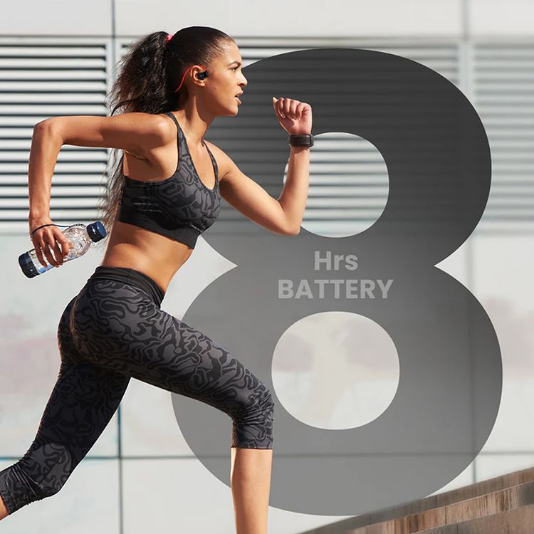 HiFuture FutureMate Air Conduction Headphones with Dual ENC Microphones, Up to 8 Hours Working Time, 10m Transmission Range, Bluetooth Version 5.3, Secure Fit, Lightweight Design - Black