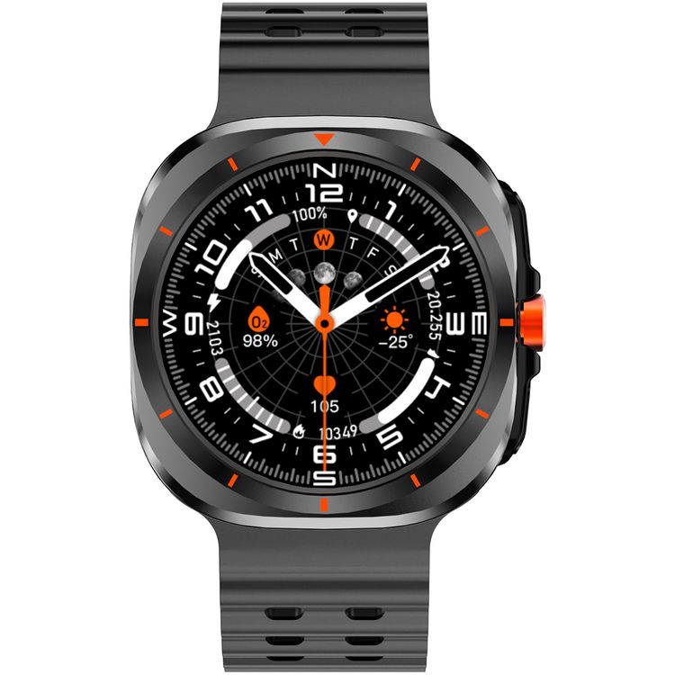 Green Lion Strive Smart Watch with 1.52" IPS Display, Bluetooth Version 5.3, IP65 Waterproof, 5 Days Working Time, Health Monitoring, Sport Modes, 150mAh Battery Capacity, Wireless Charging Type, 2-3 Hours Charging Time, LED Torch, Remote Capture - Black