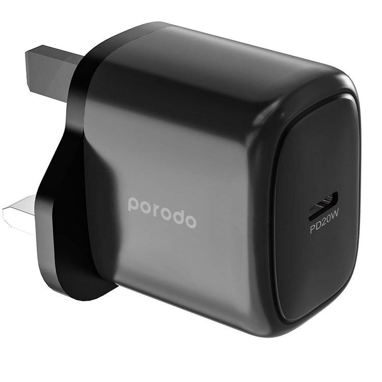 Porodo USB-C Power Delivery 20W Quick Charger - Black