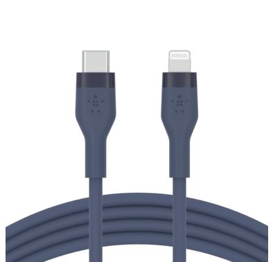 Belkin BOOST CHARGE™ Flex USB-C to Lightning Connector Soft-touch Silicone,3M-Blue