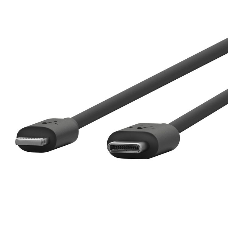 Belkin Boost Charge Cable 1.2M Compatible for USB-C Cable with Lightning Connector MFI-Certified, Supports USB Power Delivery Fast Charging, Longer Lasting Cable, Fast Charging, Sync and Data Transfer Connector - Black