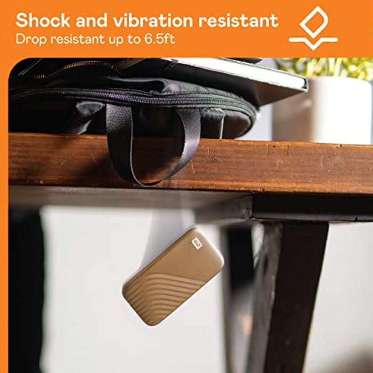 WD 1TB My Passport SSD , 1050MB/s Read, 1000MB/s Write, PC & Mac Compatible - Gold