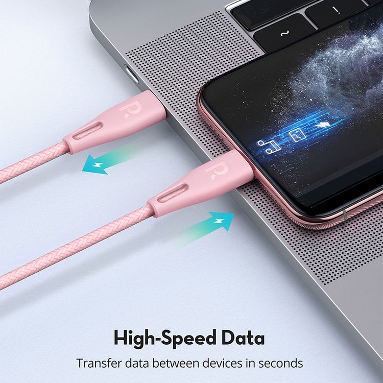 iPhone Cable To Type-C RAVPower RP-CB1004PNK Lightning Cable to Type-C - Pink