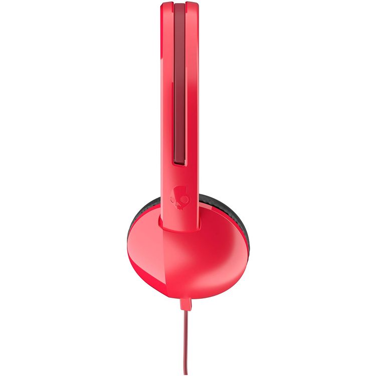 Skullcandy Stim Wired On-Ear Headphones with Built-in Microphone and Remote, Supreme Sound Balanced Audio, Lightweight Design, Passive Noise Isolation - Red