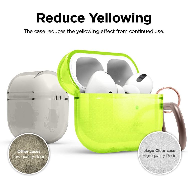 Elago Clear Hang Case لـ Apple Airpods Pro - الأصفر