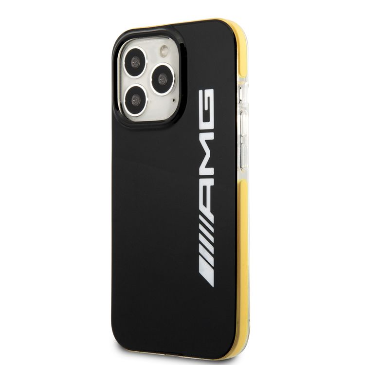 AMG AMHCP13L2EBOK PC/TPE Hard Case Compatible with iPhone 13 Pro 6.1" - Black/Yellow