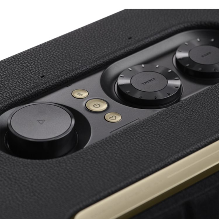 مكبر صوت منزلي ذكي محمول JBL Authentics 300 مزود بشبكة Wi-Fi ومساعد صوتي ومدة تشغيل موسيقى تصل إلى 8 ساعات وبلوتوث 5.3 وبطارية ليثيوم أيون 4800 مللي أمبير في الساعة ومدة شحن 3.5 ساعة - أسود 