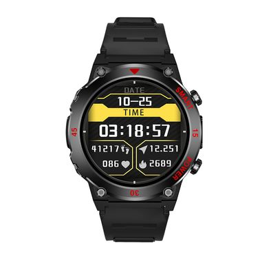 Green Lion Gear Fit Smart Watch with Dynamic Island, Health Monitoring, Bluetooth Calls, Magnetic Charging, Exercise Records, Music Player, 3-5 Days Usage Time - Black