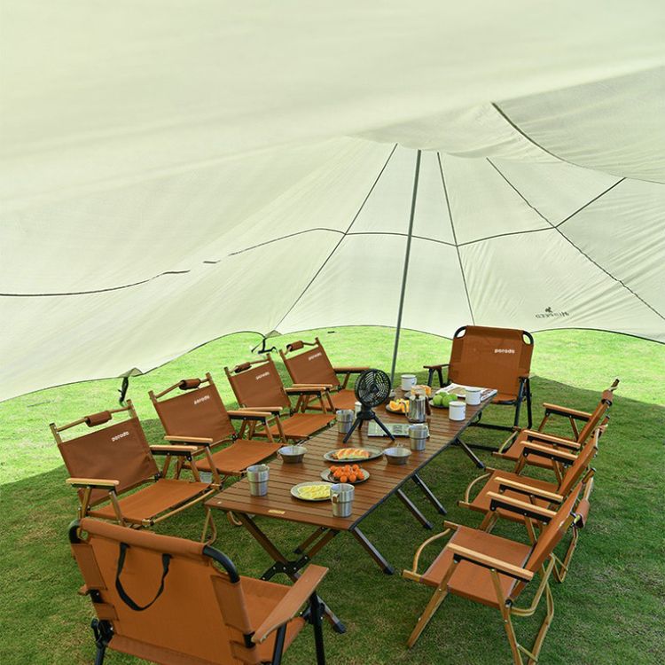 Porodo Lifestyle Camping Canopy Tent with UPF50+ UV Protection, PU500mm Waterproof Grade, 2.4m Height, Wind Resistant - Off White