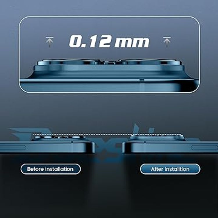 واقي عدسة Liberty Guard iPhone15 Pro Max /15Pro مع مجموعة التثبيت وتقنية الطلاء المضاد للانعكاس - تيتانيوم أزرق