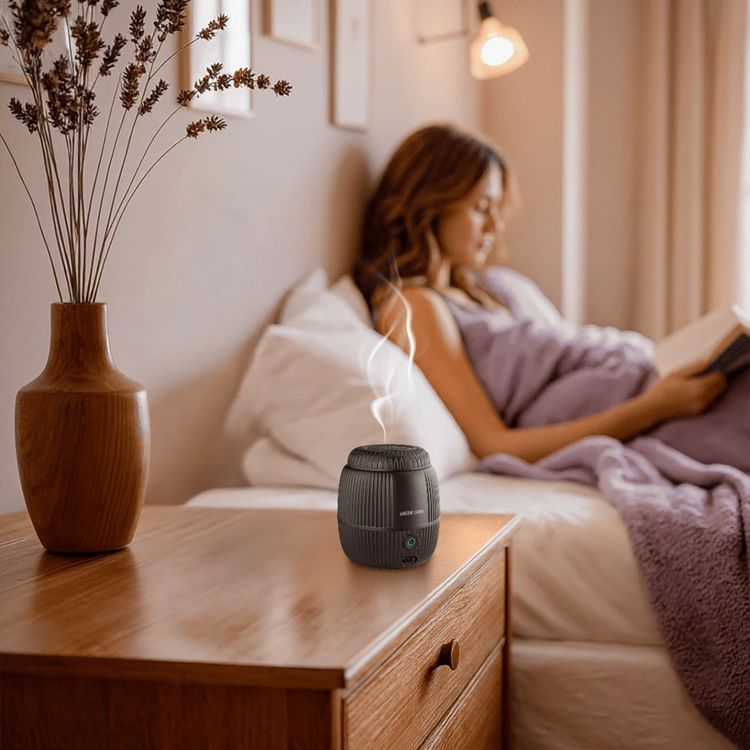 Green Lion Diwan Bakhour Burner with LED Indicator, 120 Seconds Single Burning Time, Up to 10 Burning Cycles Per Charge, Wide Area Coverage, Aesthetic Appearance, Safe & Non-Toxic, Auto-Off Function - Black