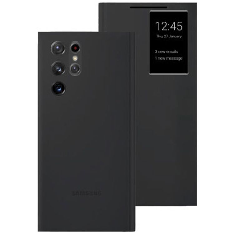 Samsung ZS908CBEGWW S22 Ultra Clear View Cover - Black