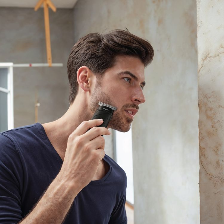 Green Lion Trim Core 3 with Hair, Beard& Nose Trimmer Head, Textured Grip, Storage Base, Type-C Charging, 7200RPM Range, 90 Minutes Working Time, Corded & Cordless Function - Black