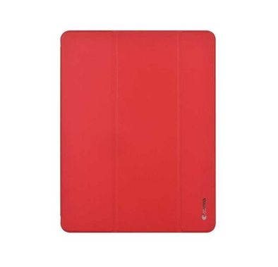 Comma Leather Case with Pencil Slot for Apple iPad Pro 11" (2020), Shock & Scratch Resistant, Shock & Drop Protection, Camera Protection, Easy Access to All Ports - Red