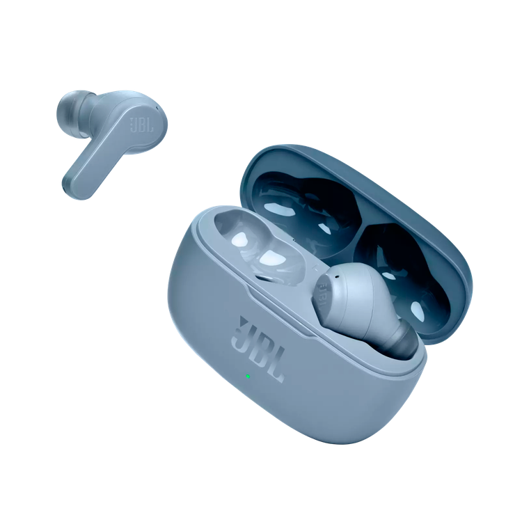 JBL Wave 200TWS True Wireless In-Ear Headphones with Touch Control Calls & Voice Assistant, Deep Bass, 20-hours Playback, Bluetooth Earbuds Blue