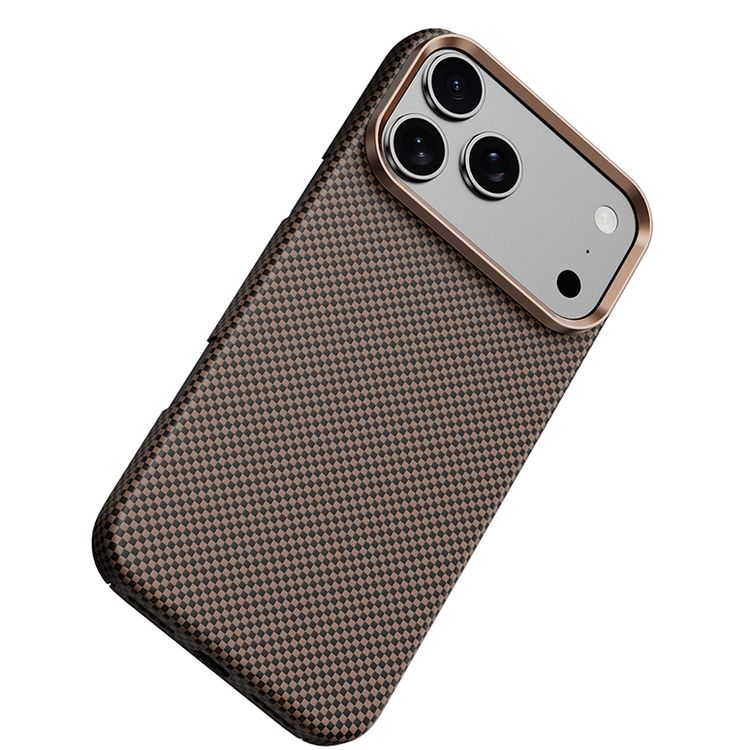 Green Lion Magsafe Kevlar Case for iPhone 17 Pro Max, Comfortable Grip, Aluminum Alloy Guard, Drop Protection, Lightweight Design, Ultra-Slim - Black / Gold