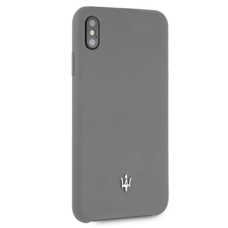 Maserati Silicone Hard Case for Apple iiPhone Xs Max- Grey