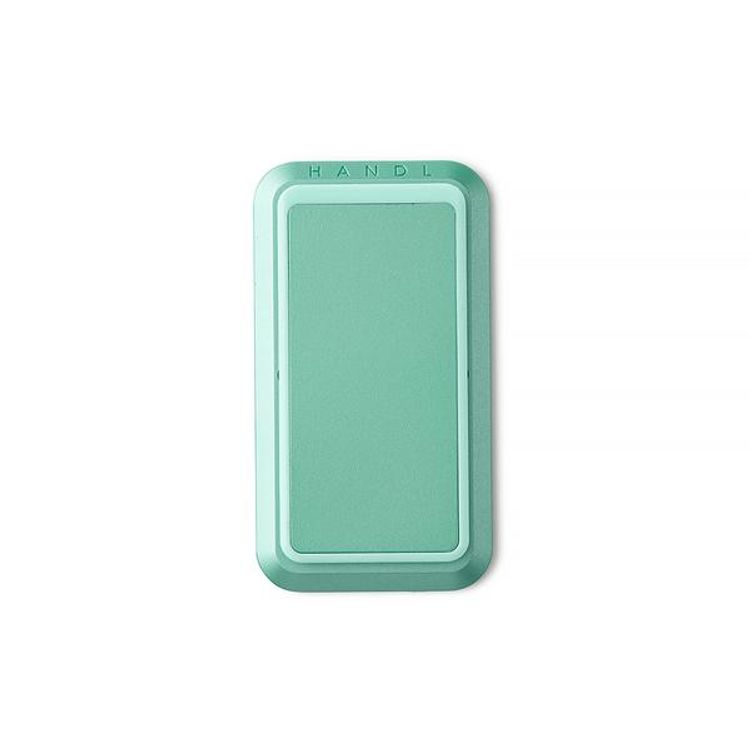 هاندل قبضة هاتف صلبة ، أزواج مع أي هاتف ذكي ، مسند متعدد الوظائف ، متوافق مع الشحن اللاسلكي ، قبضة الهاتف والحامل - اخضر نعناعي