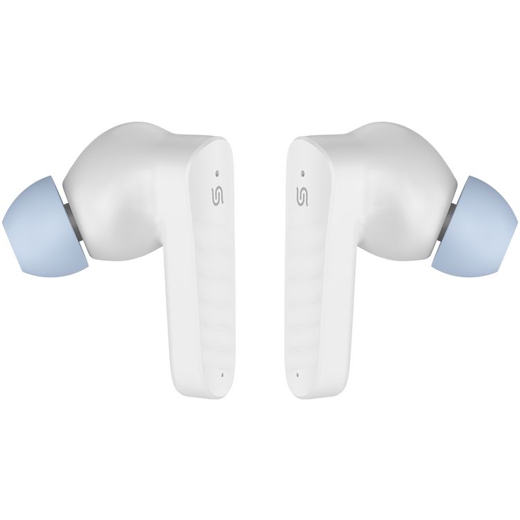 Porodo Ultrafit TWS Wireless Earbuds with Ergonomic In-Ear Design, Up to 100 Hours Play Time, Active Noise Cancellation, Bluetooth Version 5.4, 10m Transmission Distance, 250mAh Charging Case & 40mAh Earbuds Battery, Touch Control - White