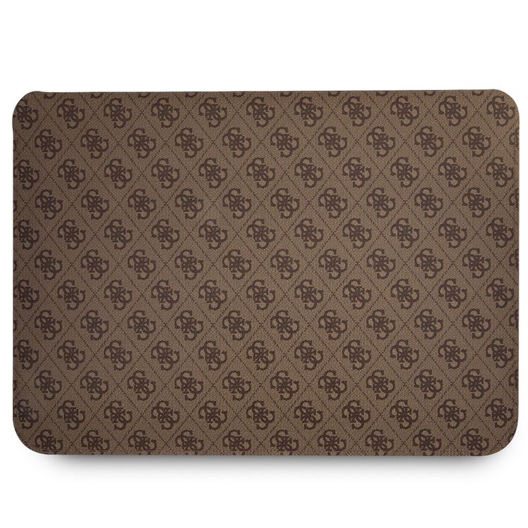 CG Mobile Guess GUCS16P4TW 4G Uptown PU Computer Sleeve with Metal Triangle Logo 16" Protection Bag for or Macbook / Laptop up to 16 inches, Suitable for Outdoor - Brown