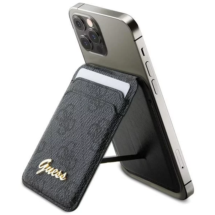 Guess Wallet Cardslot Magsafe Stand 4G Classic - Black