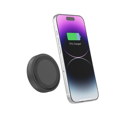 Green Lion Mag Power 3000mAh Power Bank with LED Power Indicator, Lightweight & Portable Design, 5W Wireless Output, 10W Type-C Output, Strong Magnets, ABS Material - Black