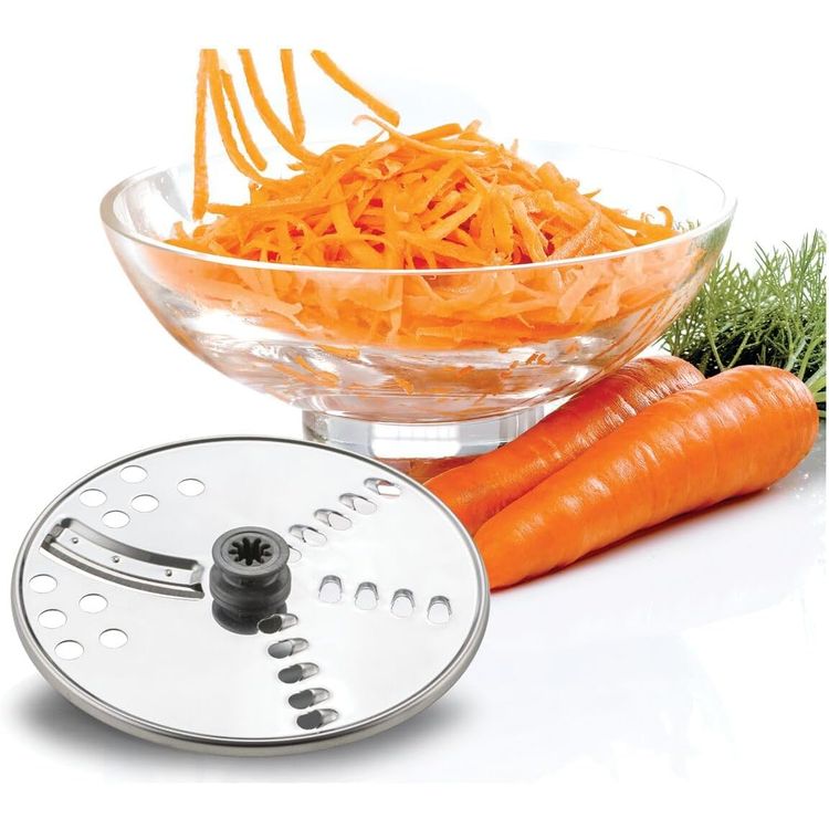 بلاك+ديكر معالج طعام، 800 واط، 24 وظيفة، وعاء 2 لتر، جرة خلاط 1.5 لتر، قرص تقطيع وبشر من الفولاذ المقاوم للصدأ، شفرة فرم، صانع عجين، خافق، تحكم بسرعتين مع نبض – أبيض