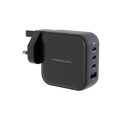 Powerology 100W Triple PD GaN Charger - Black