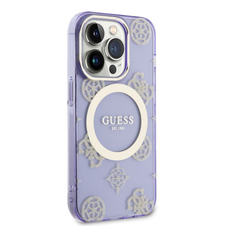 Guess Magsafe IML Case - Gold Purple - iPhone 15 Pro