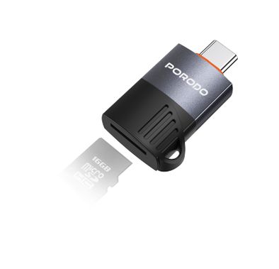 Porodo OTG Adapter with Lightning Input, TF Card Reader, ...