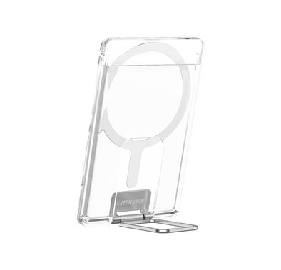 Green Lion MagCard Wallet Holder with PC and Metal Material, Holds two Cards, Lightweight Design - Titanium