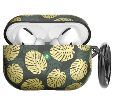 AhaStyle Premium TPU IMD Patterns Case with Anti-Lost Ring Compatible for AirPods Pro, Scratch Resistant, Shock Absorption, Drop Protection, & Dustproof Protective Hard Shell