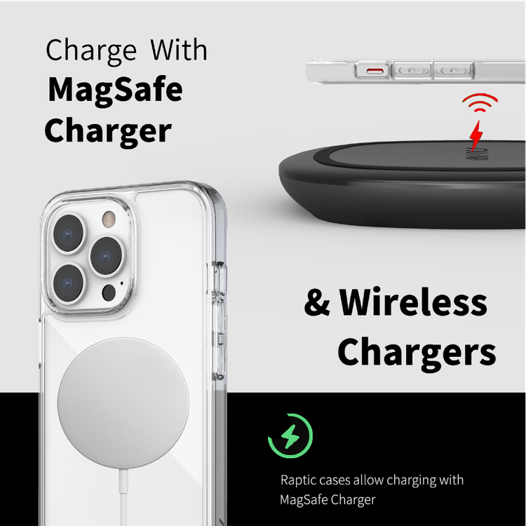 X-Doria Raptic Clearvue Case Compatible for iPhone 13 Pro Max (6.7") Anti-Scratch, Easy Access to All Ports, Military Drop Tested, Shock Absorbing Protection, Snap-on Installation Back Cover Suitable with Wireless Charging