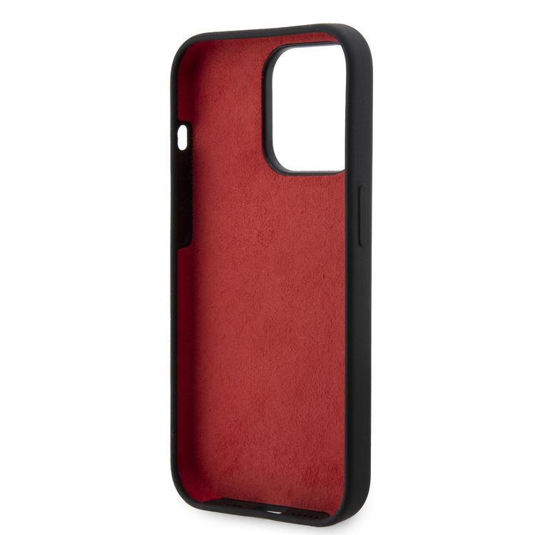 Ferrari iPhone 15 Pro Max For Silicone Case with All Over SF Pattern - Black