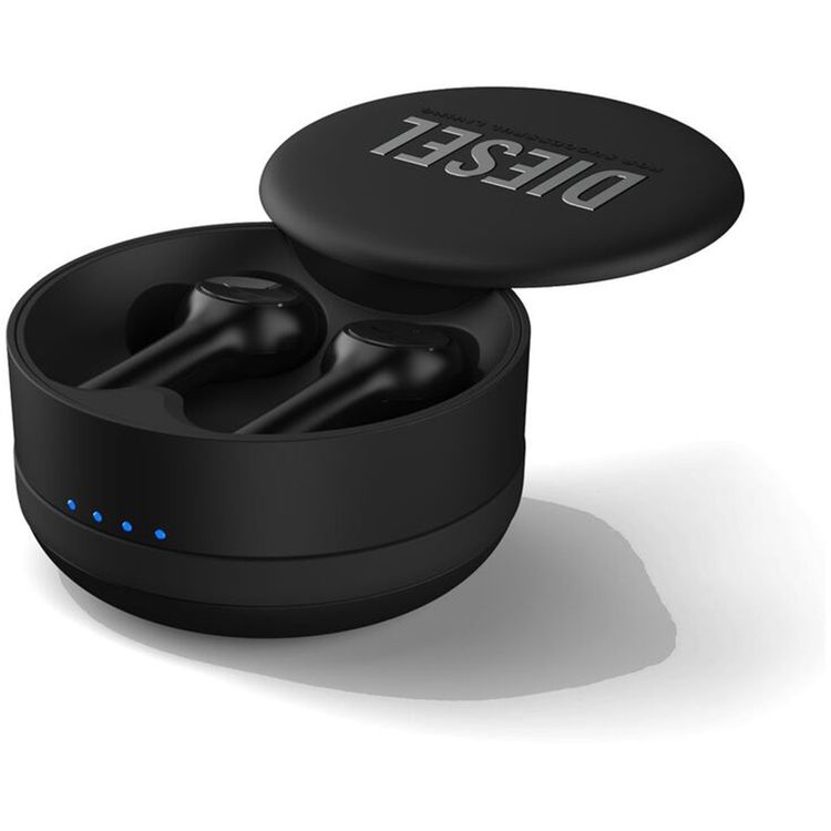 Diesel True Wireless Earbuds, Multi-Functional Button, 32 Hours Total Playtime, In-Ear Only, Multi-Functional Button, Mono and Stereo - Black