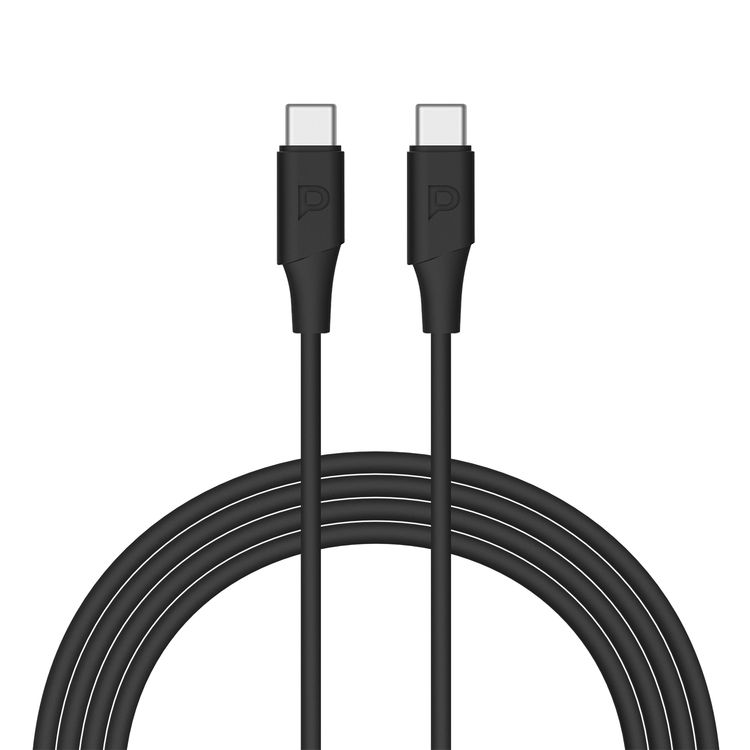 كابل باورولوجي باور سينك فليكس من USB-C إلى USB-C بطول 1.2 متر، عمر افتراضي يصل إلى 10000 انحناءة، شحن سريع ونقل بيانات، مصنوع من مادة TPE، سرعة نقل بيانات 480 ميجابت في الثانية، توصيل طاقة بقوة 60 واط - باللون الأسود.