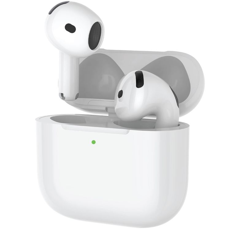 Porodo Blue ENC Earbuds 4 with 20 Hours Working Time, Wireless Charging, Deep Bass, Touch Control - White