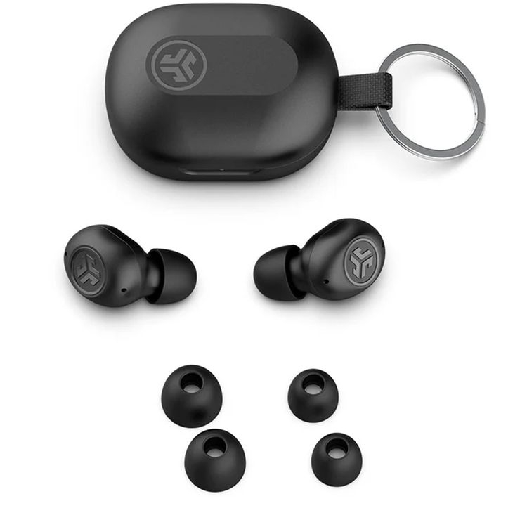 JLab JBuds Mini True Wireless Earbuds, Noise-Canceling, Quick Charge, Splashproof, 15 Minutes of Fast Charging Time, 20 Hours Total Playtime - Black