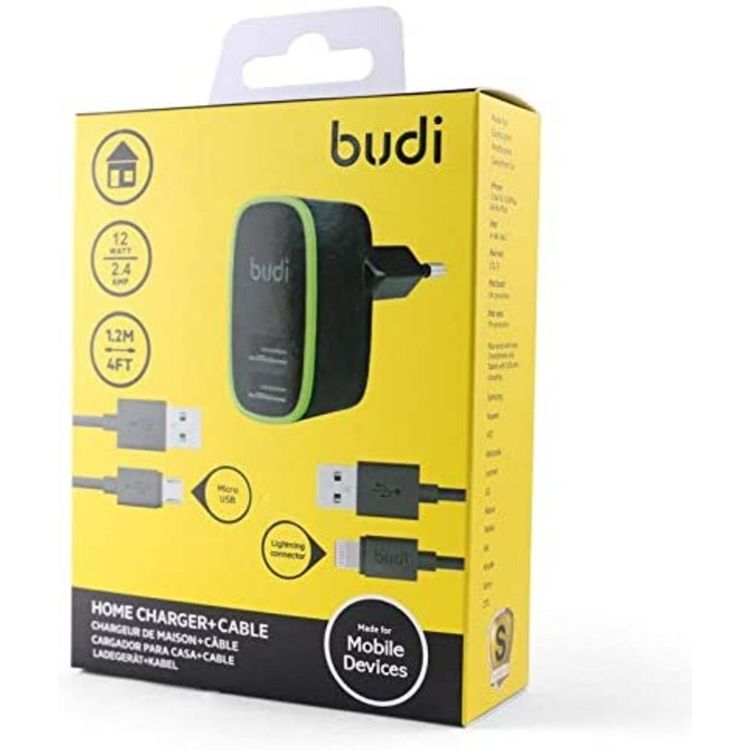 Budi Home Charger + Cable 12W De Moison + Cable - Black