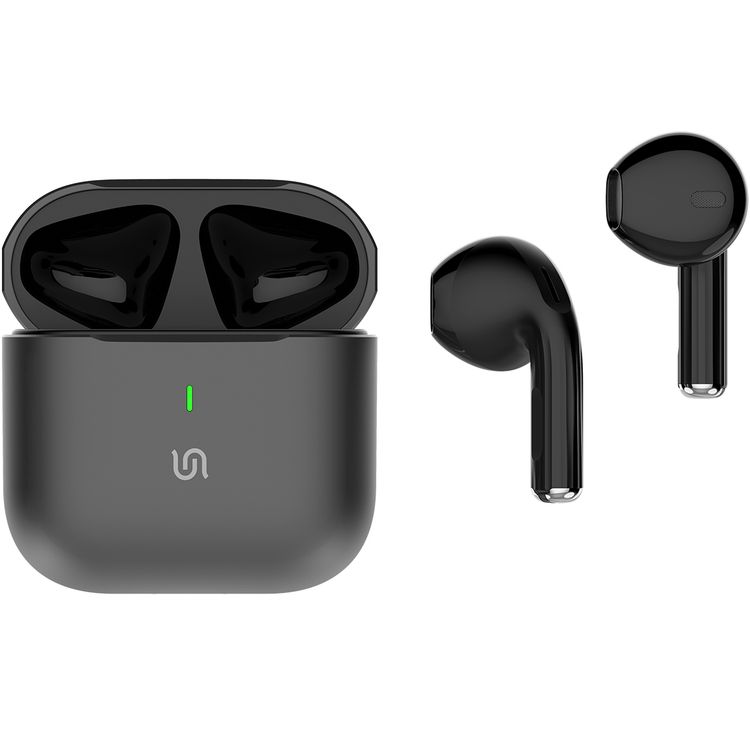 Porodo Soundtec Jetpods In-Ear Wireless Earbuds with 5 Hours Music Playback Time, Bluetooth Version 5.4, 10m Transmission Range, Type-C Charging, Immersive Audio, Ergonomic Fit, Hands-Free Call - Black