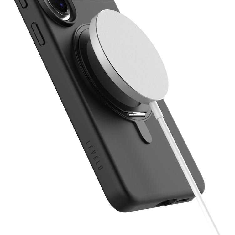 Levelo Iris Pro MagSafe Liquid Silicone Case for Samsung S26 Ultra, Premium Silicone Grip, Metal Frame for Camera & Buttons, Shock-Resistant Bumper - Black