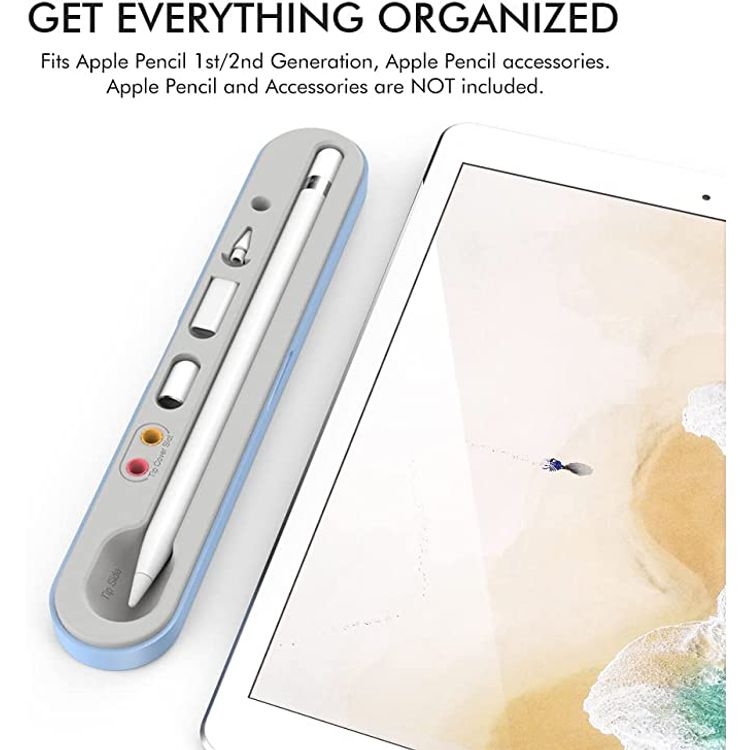 Ahastyle ABS Storage Box With Magnetic, Compatible with Apple Pencil 1&2 - Sky Blue