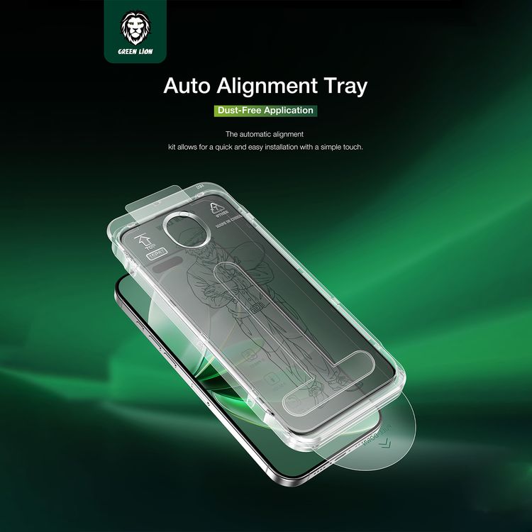 Green Lion Picasso 3D Privacy Screen Protector for iPhone 16 Plus, Drop Protection, Anti-Scratch, Shockproof Tested, Easy One-Touch Installation - Black