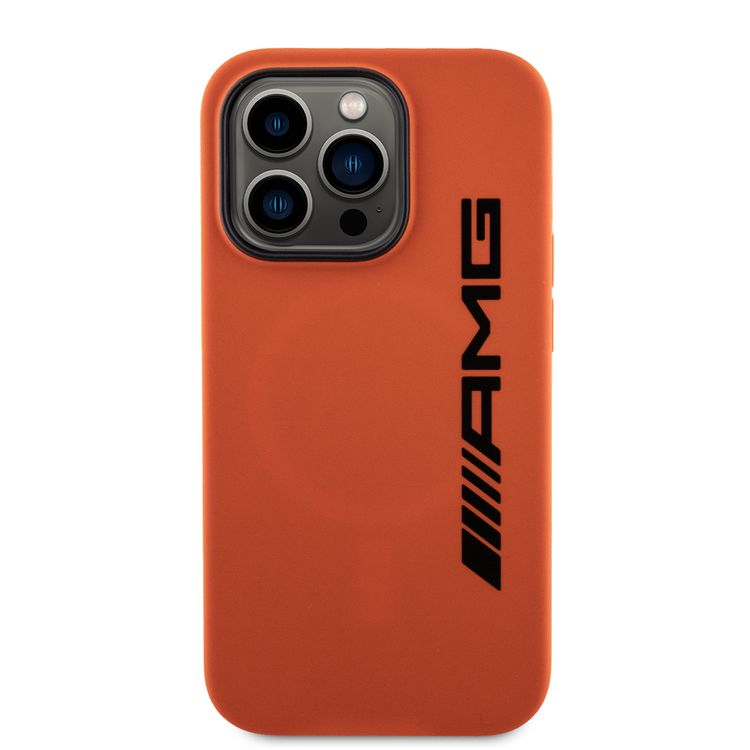 AMG MagSafe Silicone Case with Large AMG Logo for iPhone 15 Pro Series - Orange - iPhone 15 Pro Max