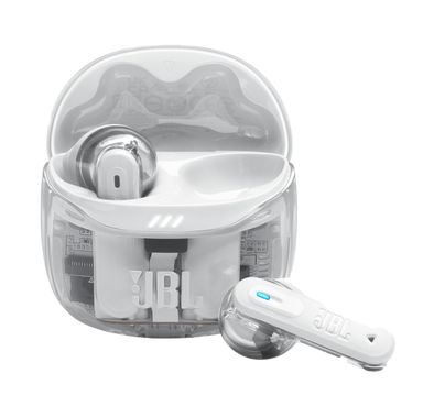JBL Tune Flex 2 Earbuds with JBL Pure Bass sound, JBL Headphones App, 48 Hours Battery Life, 2 Hours Charging Time - Ghost White