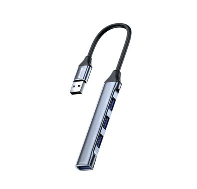 Green Lion 4 IN 1 USB-A Hub & Docking Station Adapter, PD 100W, 1×USB-A 3.0 & 3×USB-A 2.0 Ports, Plug & Play, Universal Compatibility, Up to 400 Mbps High Speed Data Transfer, for Laptop & Keyboard &  Mouse & Cables - Black