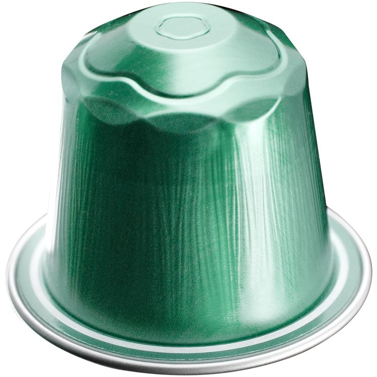 LePresso Aluminum capsules for Nespresso 100% Arabica with 8-Level Coffee Intensity, Chocolate & Nuts Aroma, Medium Roast Level, 10 Capsules Included - Green