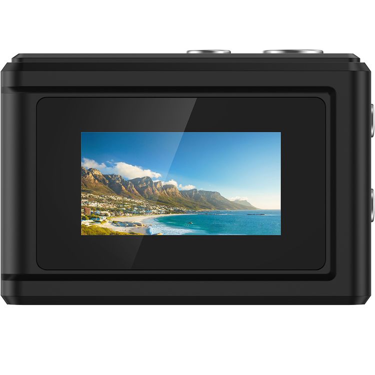 Porodo Mini Digital Camera with 0.96" HD Screen, 6 Color Filters, 2MP Photo Resolution, 1080 Pixels Video Resolution, 75-80 Minutes Operating Time, 200mAh Battery Capacity, Type-C Charging Port, Instant Webcam Function - Black